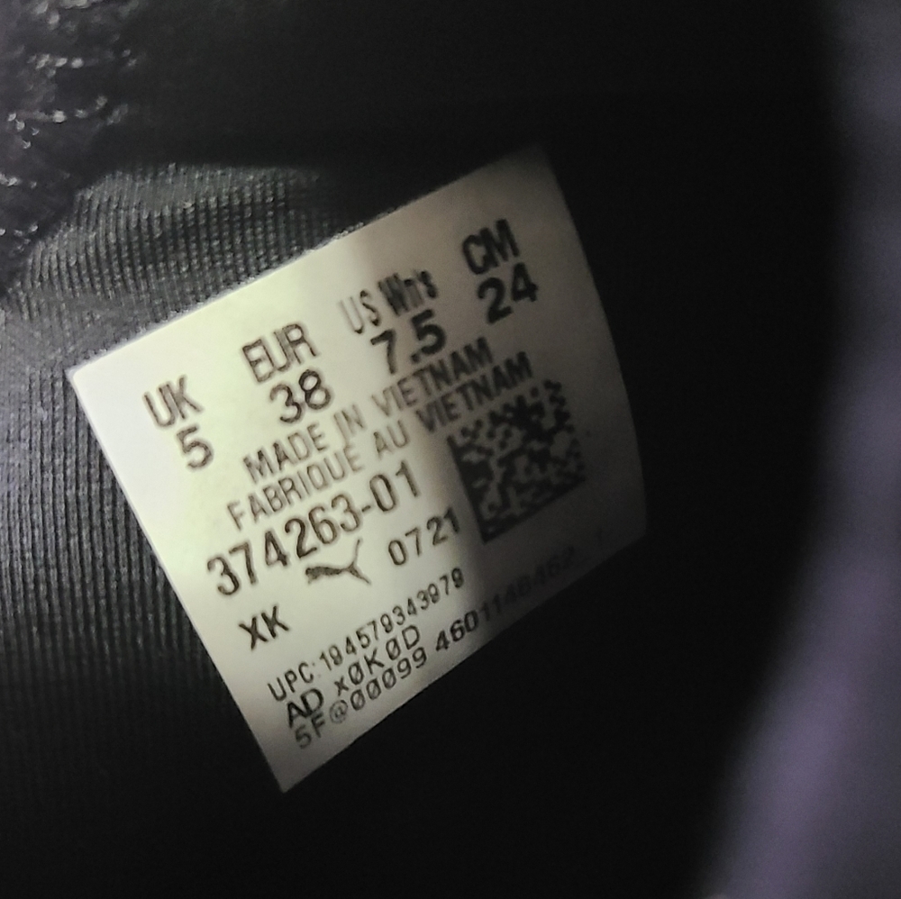 PUMA Women's Electron Black Knit Mesh Athletic Running Shoes Sneakers Size 7.5 - Picture 9 of 9